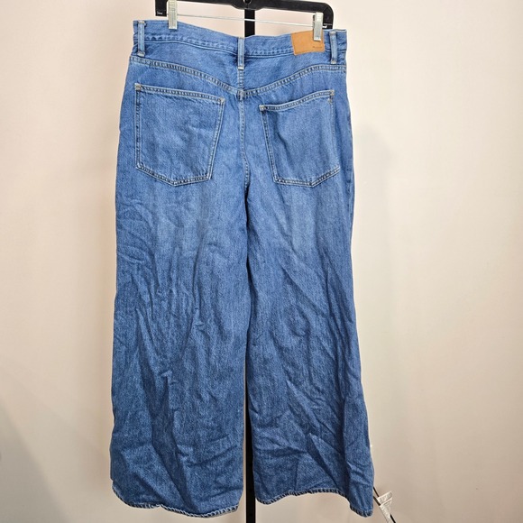 Madewell Extra-Wide Leg Jeans Blue Montauk Wash High Rise Boho Casual Size 32 - Picture 5 of 8